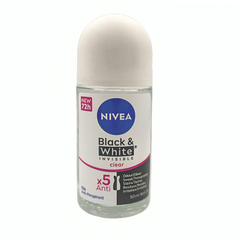 مام رول ضد تعریق زنانه نیوا مدل Black & White invisible Clear حجم 50ml