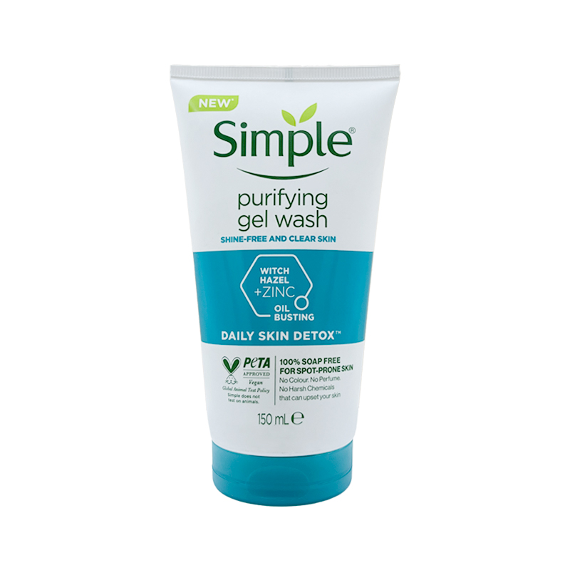 Simple-Purifying-Facial Wash Gel Daily Skin Detox
