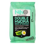  دستمال مرطوب پاک کننده آرایش نینو مدل Double Hydra بسته ۲۷ عددی