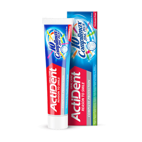 خمیر دندان (10 کاره) اکتیدنت مدل zinc plus complimax