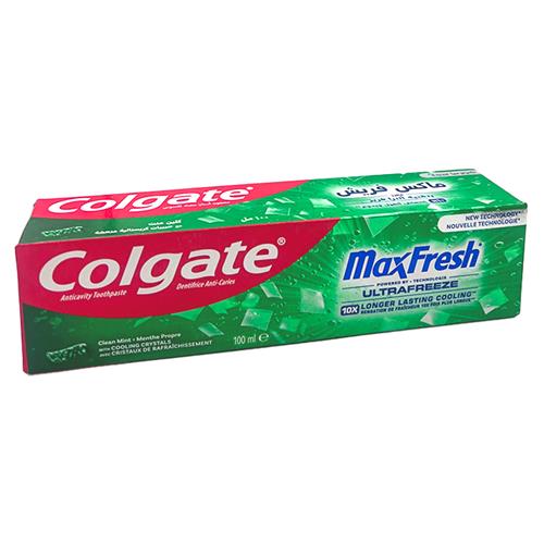 خمیر دندان کلگیت سری Max Fresh مدل ULTRAFREEZE سبز حجم 100 میل 