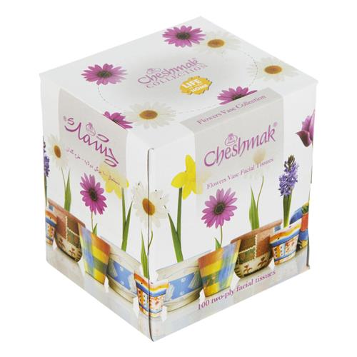 دستمال کاغذی ماشینی 100 برگ دولایه چشمک 