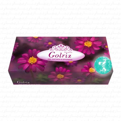 دستمال کاغذی گلریز 100 برگ دولایه 