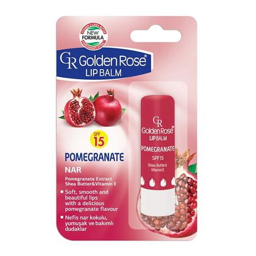 بالم لب مرطوب کننده گلدن رز حاوی عصاره انار با SPF15