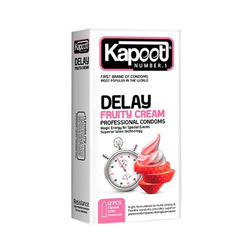 کاندوم تاخیری مدل Fruity Cream کاپوت 12 عددی