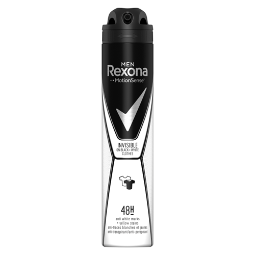 اسپری بدن مردانه رکسونا مدل Invisible Black White با حجم 200ml