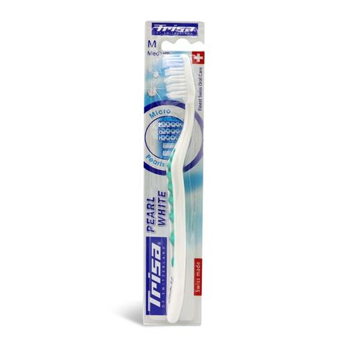 مسواک تریزا مدل Pearl White با برس متوسط 