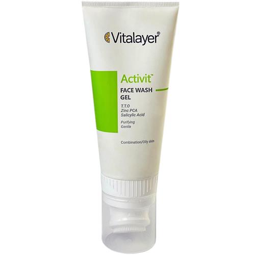 ژل شستشو براش دار پوست چرب و مختلط Activit ویتالیر 200ml