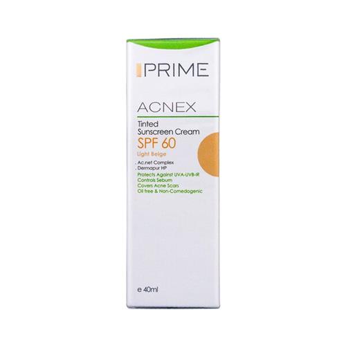 کرم ضد آفتاب رنگی پریم مدل Acnex Tinted SPF 60  حجم 40 میلی لیتر