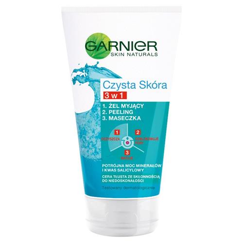 ژل شست و شوی لایه بردار مدلCzysta Skóra 3 in 1 پوست چرب گارنیر