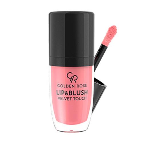 رژلب و رژگونه گلدن رز مدل Velvet Touch 