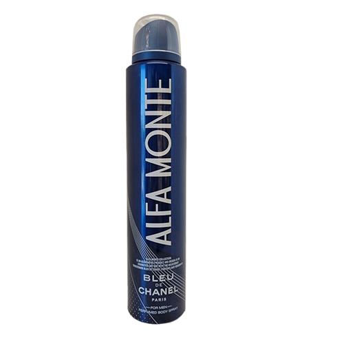 اسپری خوشبو کننده بدن مردانه آلفا مونته مدل bleu chanel حجم 200 میلی لیتر