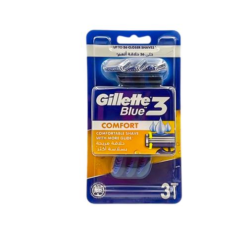 خودتراش ژیلت مدل Blue 3 Comfort بسته 3 عددی
