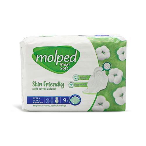 نوار بهداشتی مولپد مدل maxi soft خیلی بزرگ بسته 9 عددی