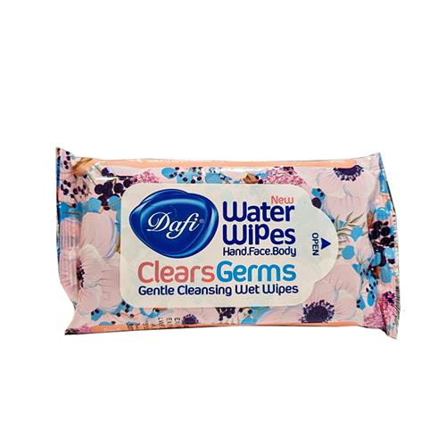 دستمال مرطوب دافی پاک کننده دست و صورت مدل clears germs بسته 12 عددی-2