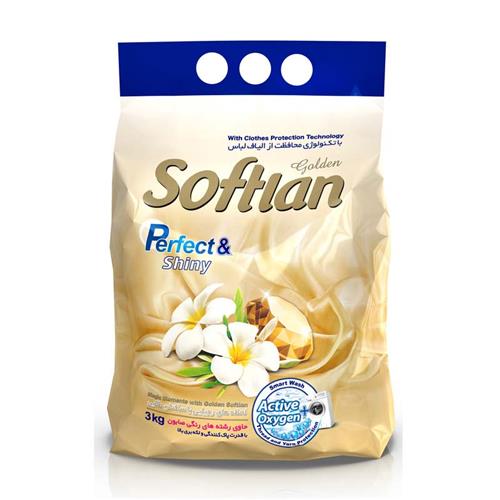 پودر ماشین لباسشویی سافتلن گولدن مدل Perfect & Shiny حجم 3 کیلو گرم