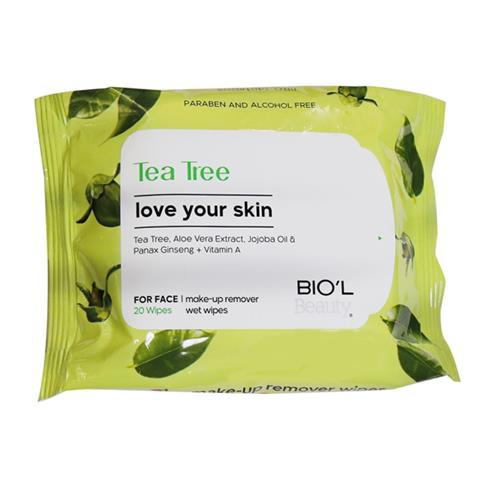 دستمال مرطوب بیول مدل TEA TREE بسته 20 عددی