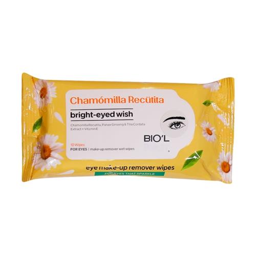دستمال مرطوب کننده آرایش دورچشم بیول مدل CHAMOMILLA RECUTITA
