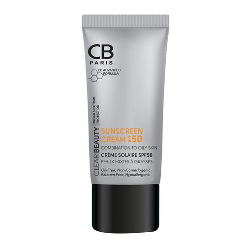کرم ضدآفتاب پوست مختلط تا چرب بی رنگ سی بی SPF50 