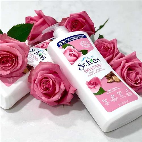 لوسیون بدن سینت ایوز مدل گل رز  و روغن آرگان