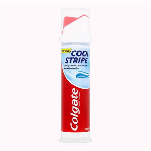 خمیر دندان پمپی کلگیت مدل Cool Stripe 