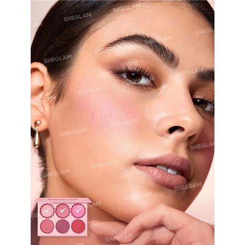 پالت رژگونه 6 رنگ شیگلم مدل Floral Flush Blushing Bouquet