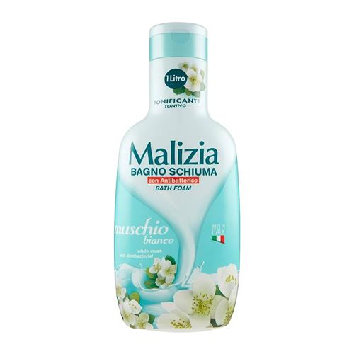 فوم حمام مغذی مالیزیا White Musk با رایحه گل های بهاری و مشک سفید حجم 1000 میل