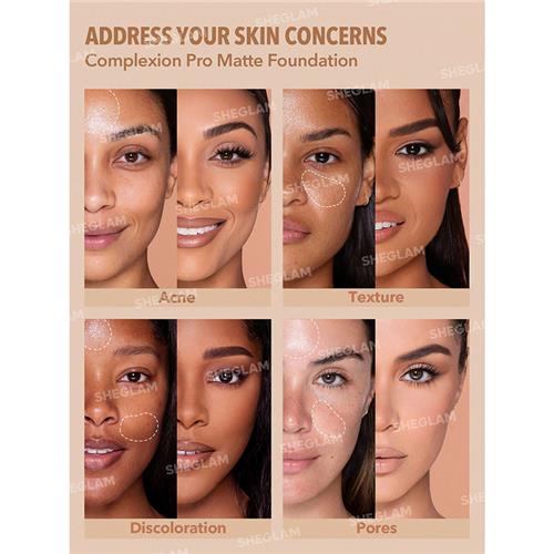 کرم پودر مات شیگلم مدل Complexion Pro حجم 30 میل