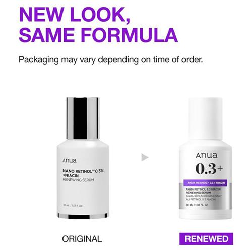 سرم بازسازی کننده حاوی 0.3% رتینول و نیاسینامید آنوا حجم 30 میل