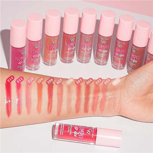 لیپ گلاس حجم دهنده گلدن رز مدل Plumped Lips 