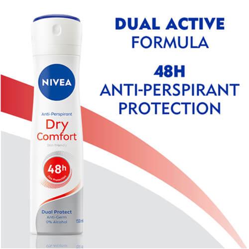 اسپری ضد تعریق زنانه نیوآ Dry Comfort حجم 150 میل 