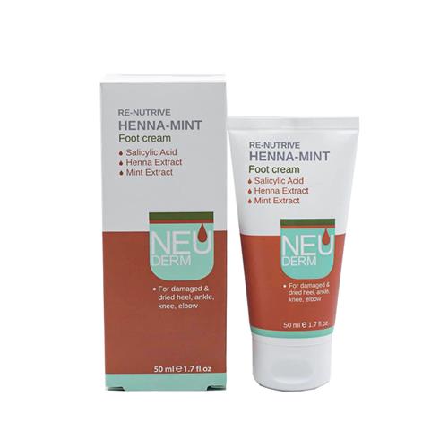 کرم ترک پا نئودرم مدل Henna-Mint حجم 50 میلی لیتر