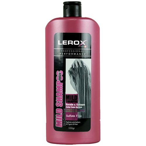 شامپو بدون سولفات حاوی کراتین و کلاژن لروکس حجم 550 گرم