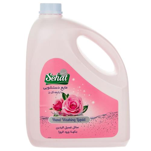 مایع دستشویی شفاف صحت صورتی با رایحه گل رز حجم 4 لیتر