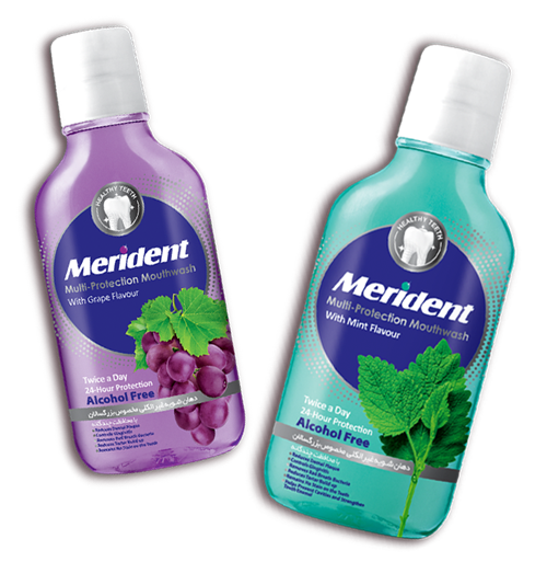 دهان شویه مریدنت مدل mint and grape حجم 330 میلی لیتر 