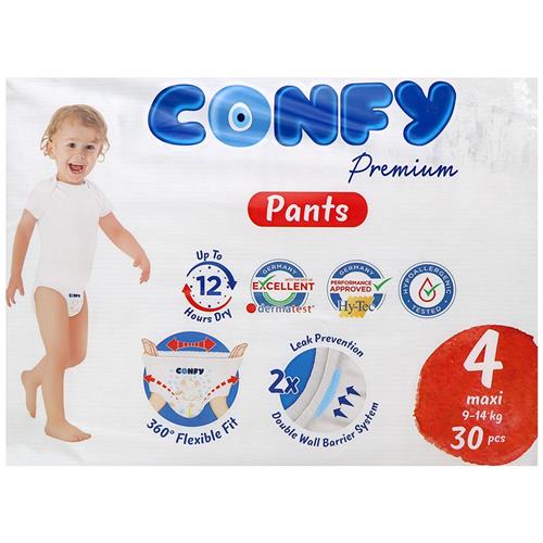 پوشک بچه شورتی کانفی پرمیوم سایز 4 بسته 30 عددی