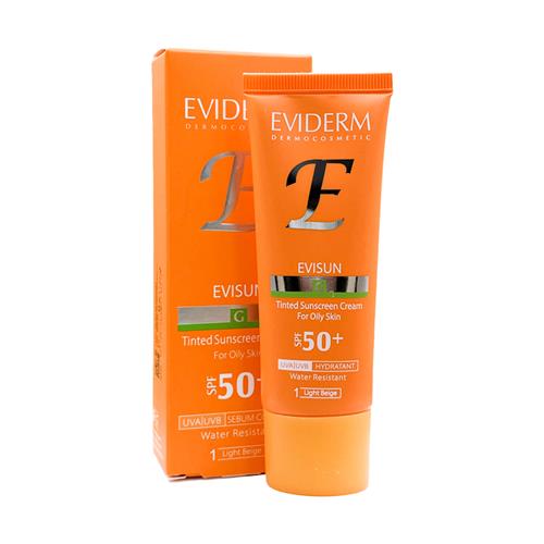 کرم ضد آفتاب اوی سان اویدرم پوست چرب +SPF50 بژ روشن 40 میل