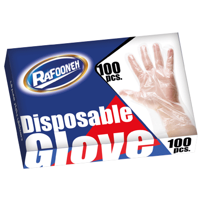  دستکش یکبار مصرف 100 عددی رافونه 