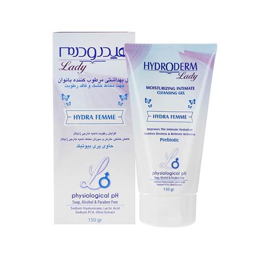 ژل بهداشتی مرطوب کننده مخصوص شستشوی بانوان هیدرودرم 150 گرم 