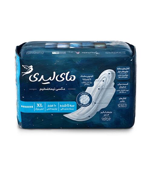 نوار بهداشتی مکسی بالدار نیمه ضخیم مای لیدی 10 عددی 