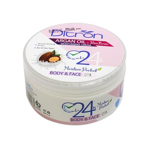 کرم مرطوب کننده دیترون حاوی روغن آرگان و عصاره سبوس برنج حجم 200 میل 