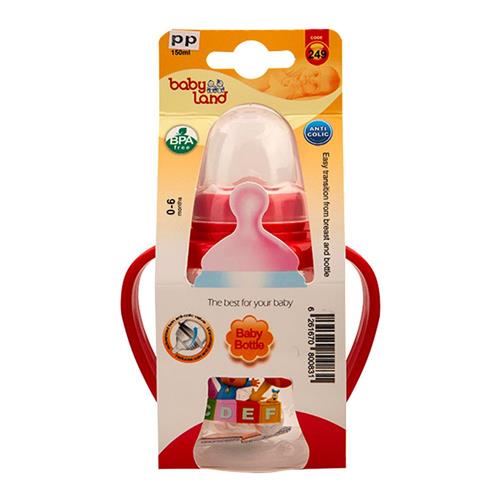 شیشه شیر کلاسیک فندقی دسته دار آویز 150 میل بی بی لند