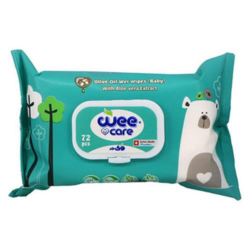 دستمال مرطوب کودک وی کر حاوی روغن زیتون 72 عدد