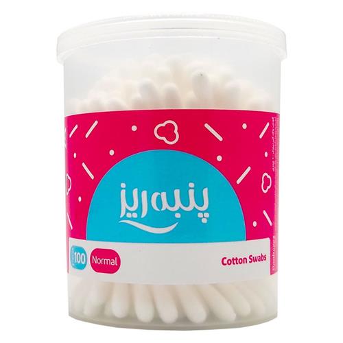 گوش پاک کن پنبه 100% پنبه ریز 100 عددی 