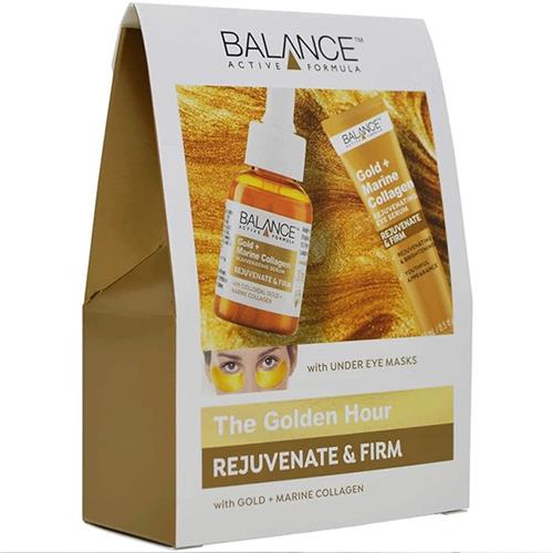 ست 3 عددی دور چشم و سرم و ماسک گلد کلاژن بالانس 