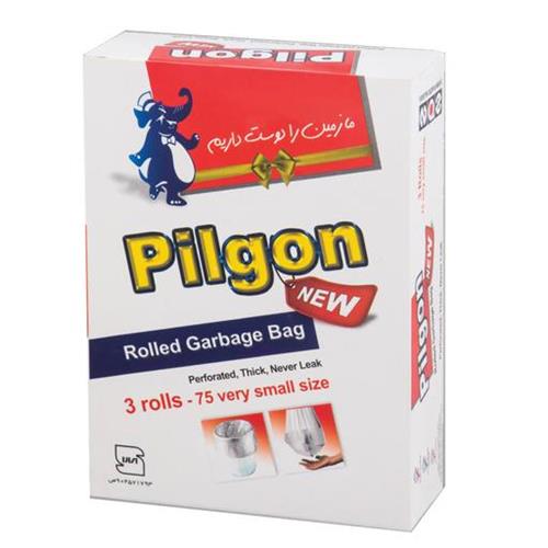 کیسه زباله رولی  پیلگون 75 برگ سایز بسیار کوچک 50 *40 شیری