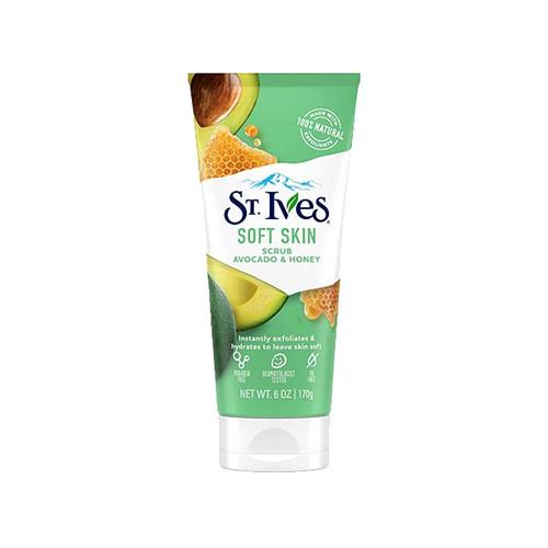 اسکراب صورت آووکادو و عسل سنت ایوز مدل Soft Skin حجم 170 گرم