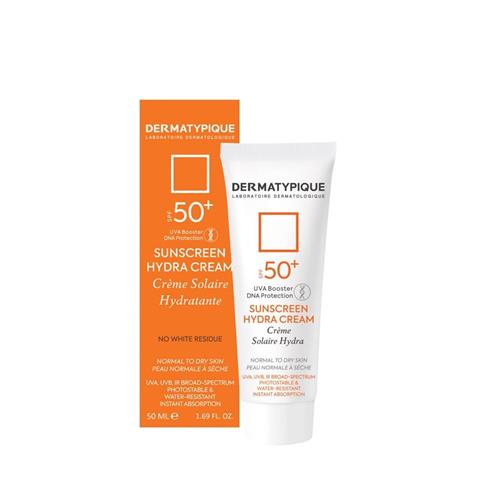 ضد آفتاب بی‌رنگ مناسب پوست خشک SPF50 درماتیپیک حجم 50 میل 