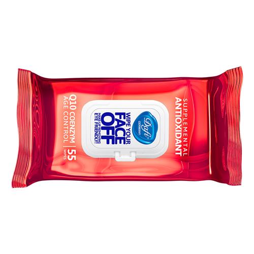 دستمال مرطوب پاک کننده آرایش آنتی اکسیدانت درب دار دافی 55 عددی