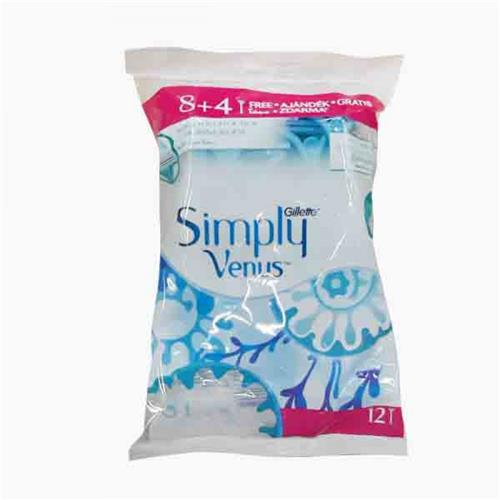 خودتراش ژیلت مدل Simply Venus بسته 12 عددی